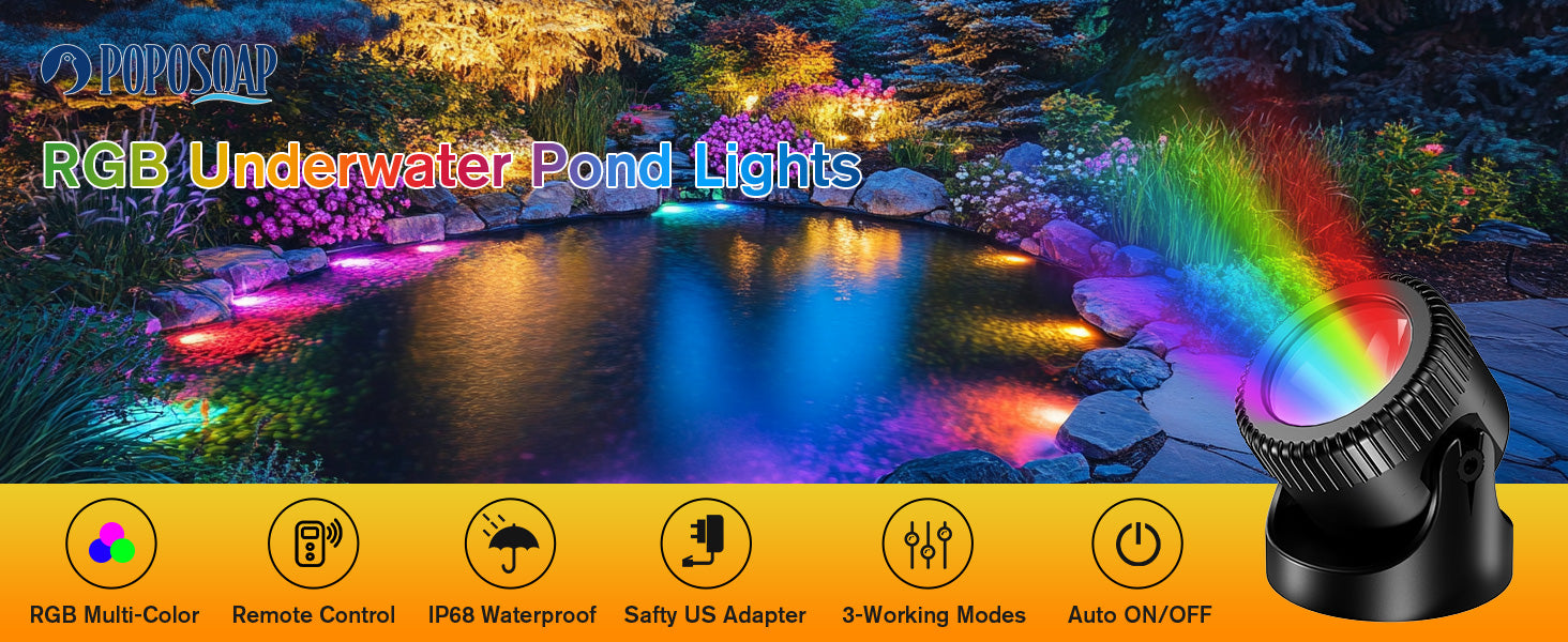 RGB Underwater Pond Lights – Bring Your Water Feature to Life