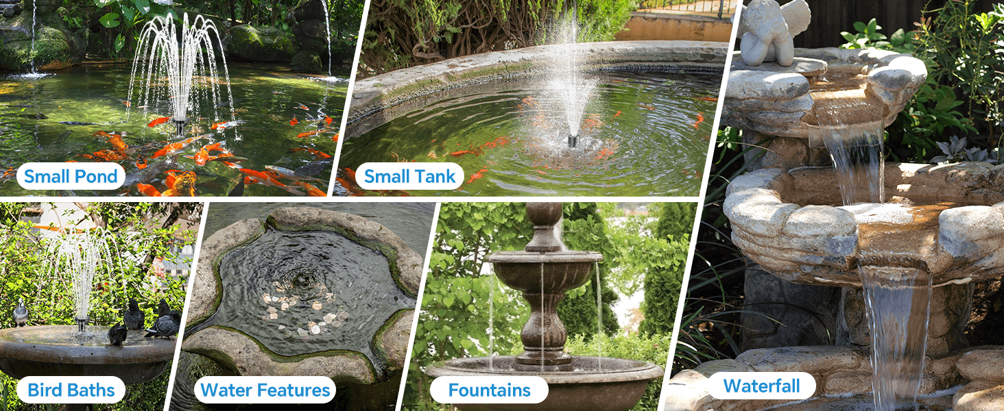 Wide Application – Perfect for Bird Baths, Ponds, Fountains & Waterfalls