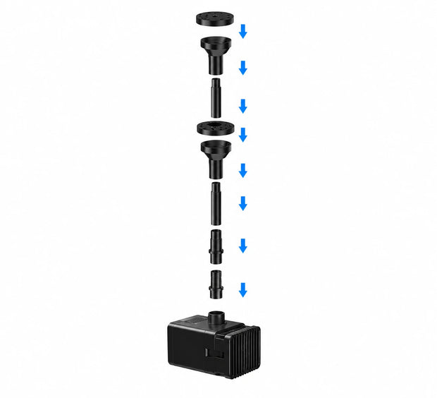Fountain mode kit parts for a solar water feature