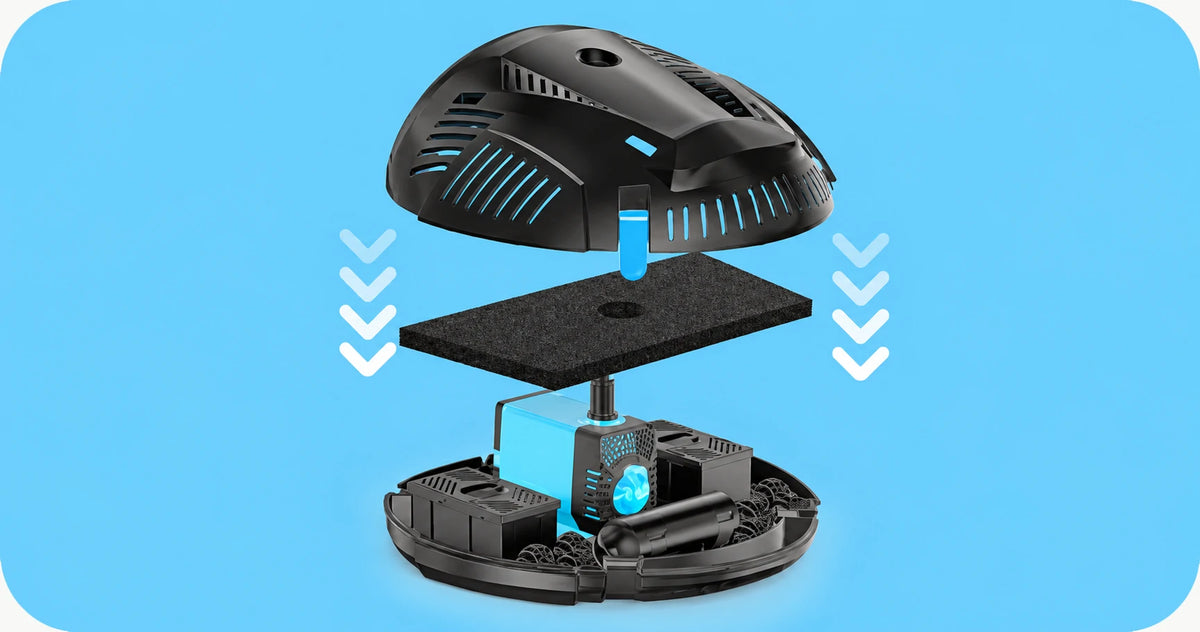 assemble fish pond filter box