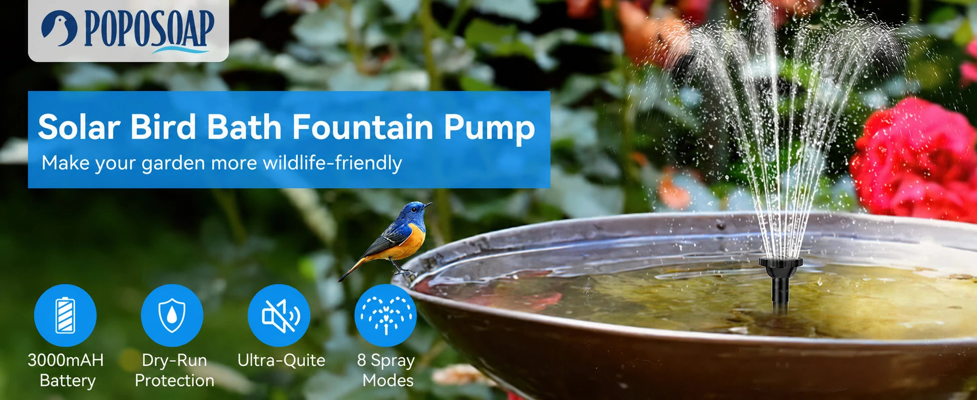 Filter, Circulate, and Fountain in One Solar Kit