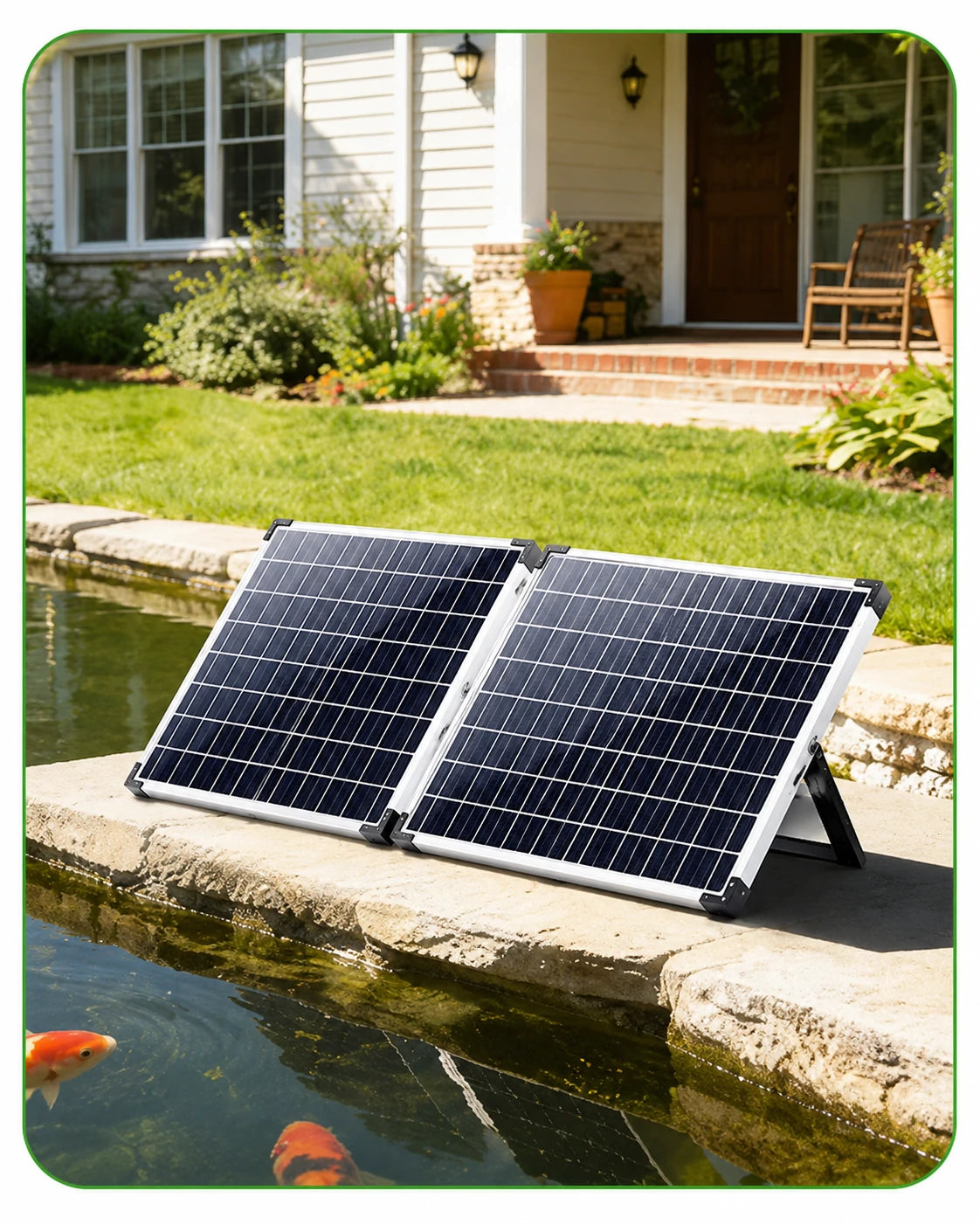 backyard fountains solar panel