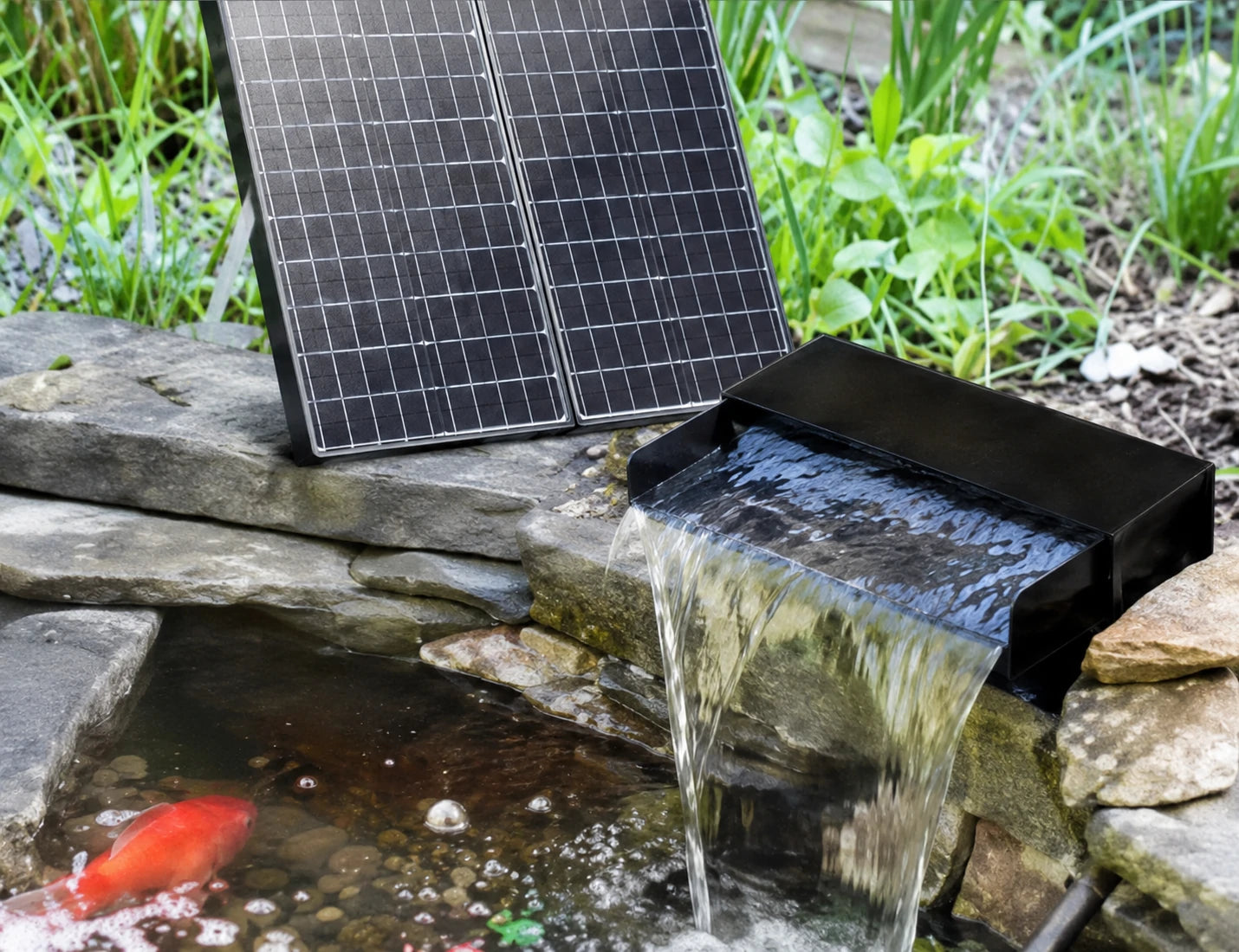 enjoy solar waterfall