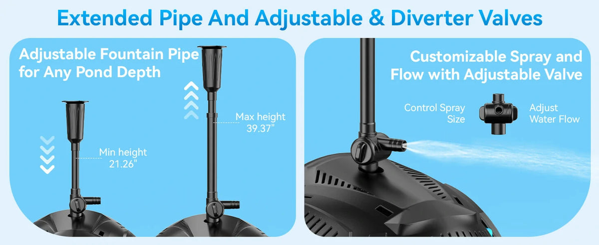 filter for koi pond adjustable