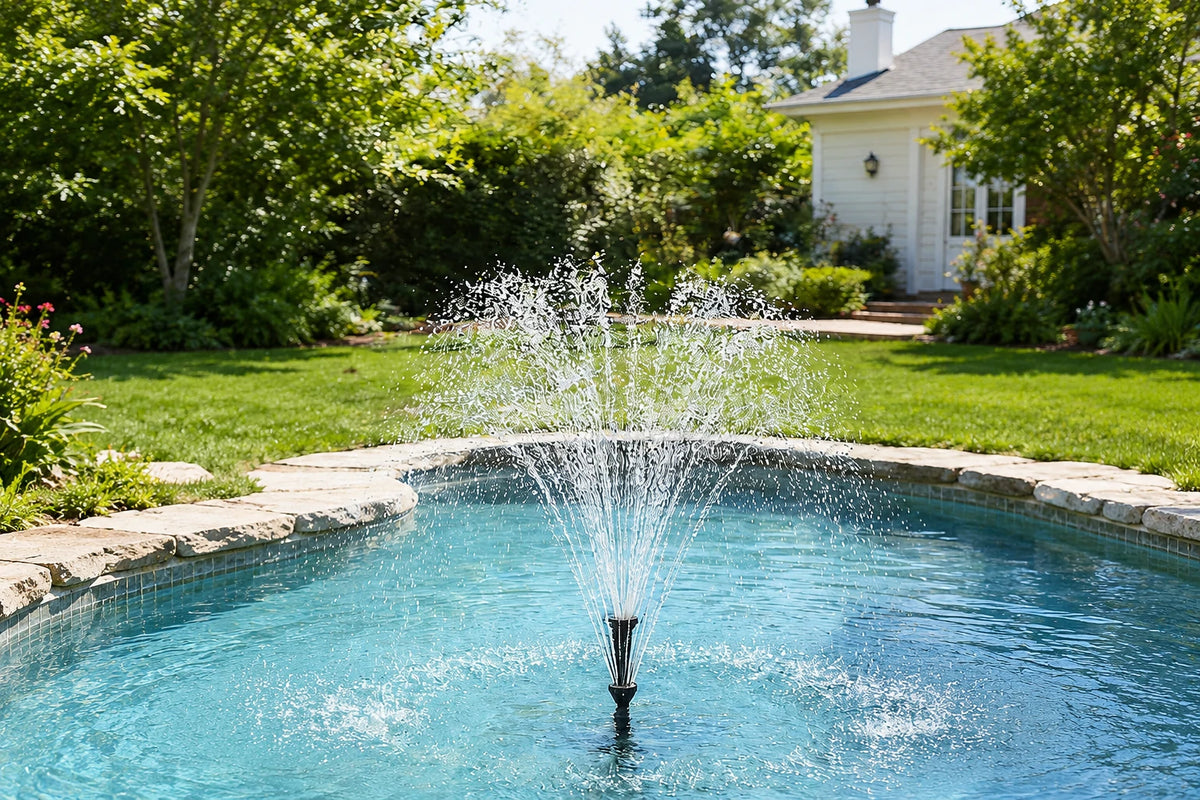 schwimmende Springbrunnenleuchten kurzer Sprühkopf
