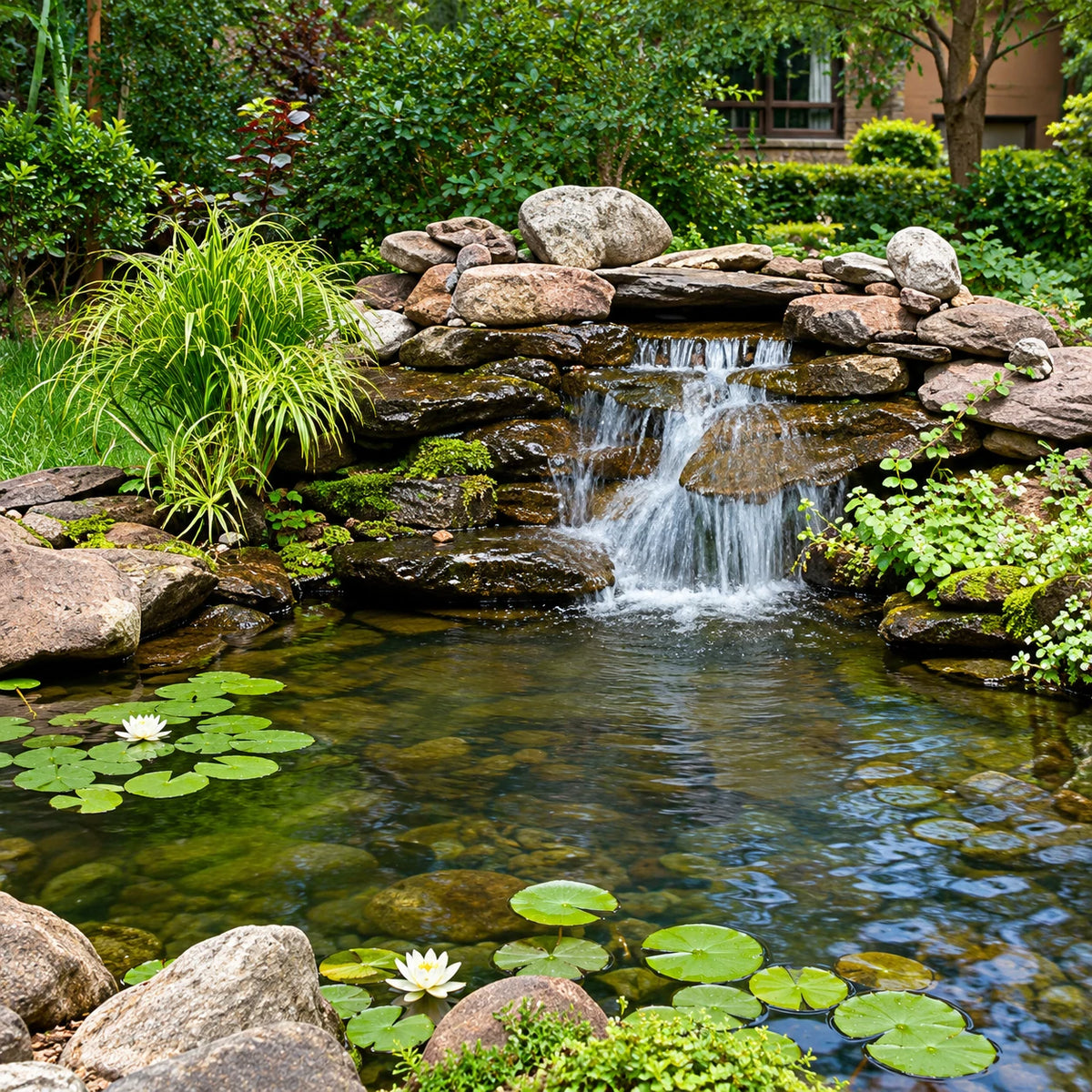 garden ponds and waterfalls yard