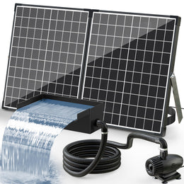 70 W 580 GPH Solarwasserpumpe mit Teich-Wasserfall-Box 