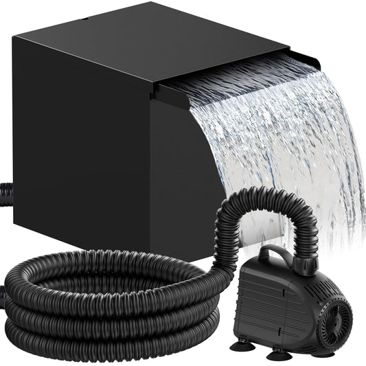 AC 80 W 1200 GPH 12,7 x 13,5 Zoll Metall-Wasserfall-Kit 