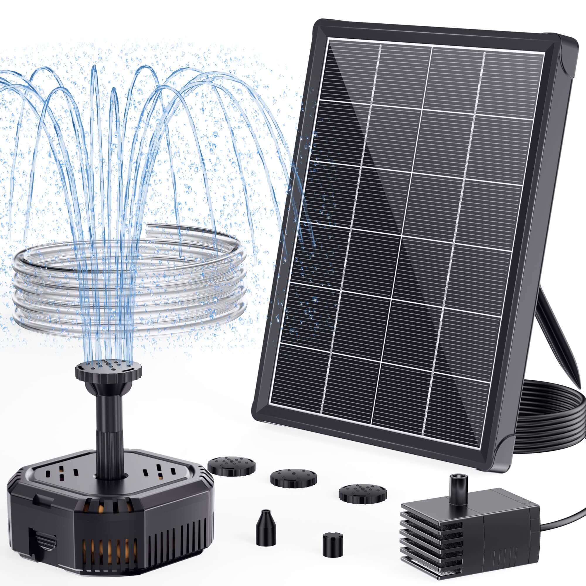 P3035 4W 60GPH Solar Pond Filter Fountain