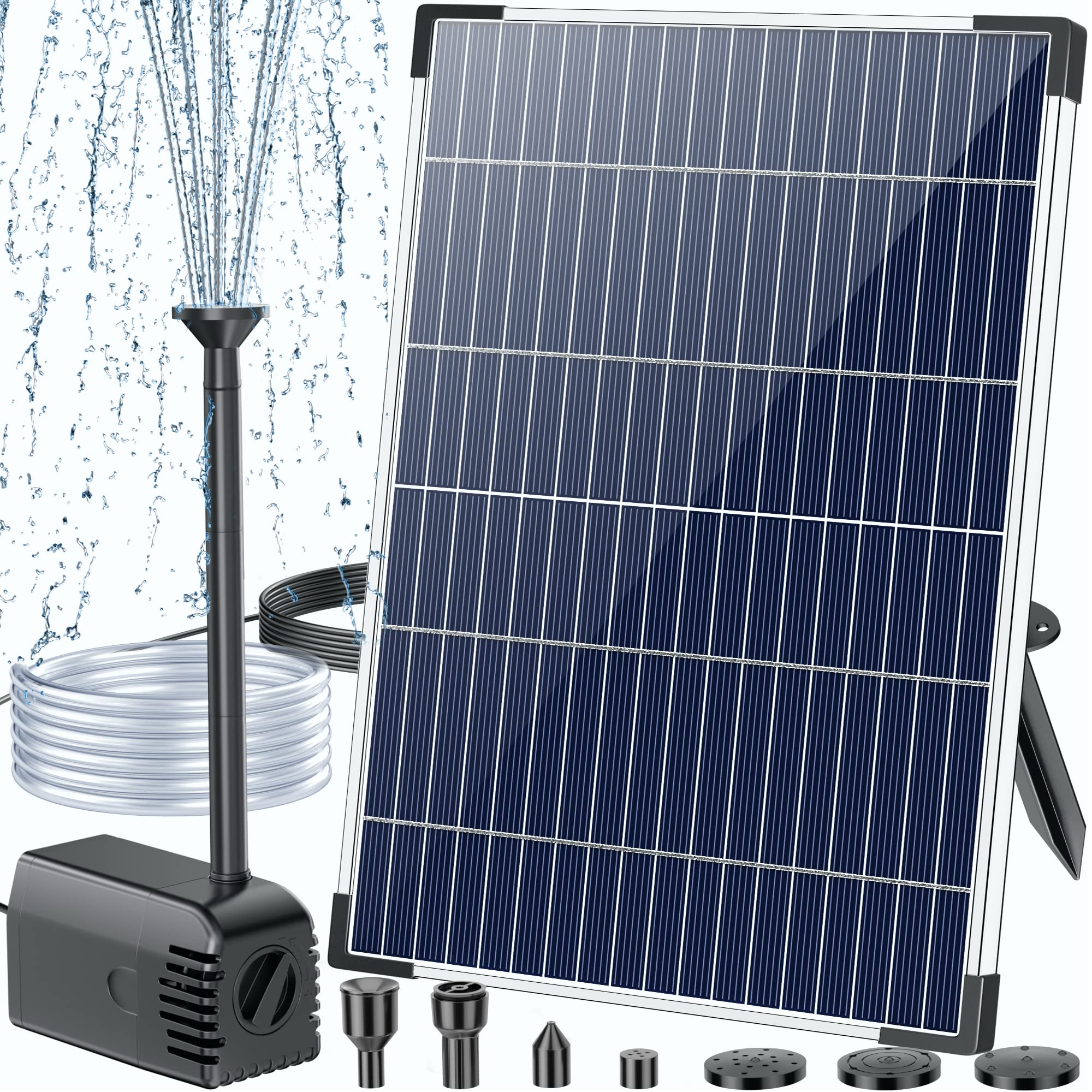12 W Solar-Springbrunnenpumpe – 160 GPH, schwarze Pumpe