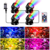 Unterwasser-Teichlichter – RGB- und feste Farbmodi, IP68 wasserdicht, verstellbare Köpfe (4 Scheinwerfer) 