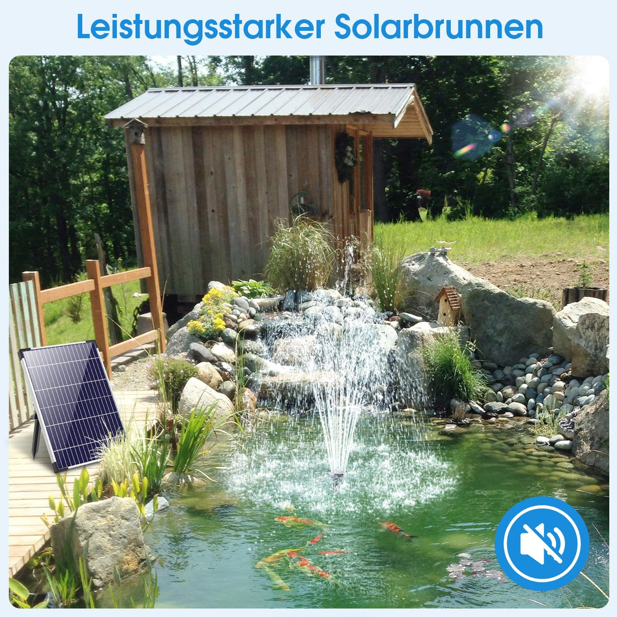 12W Solar-Springbrunnenpumpe, 600 l/h