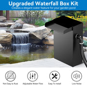 40 W 660 GPH Wasserpumpe mit Teich-Wasserfall-Box (LED-Licht) 