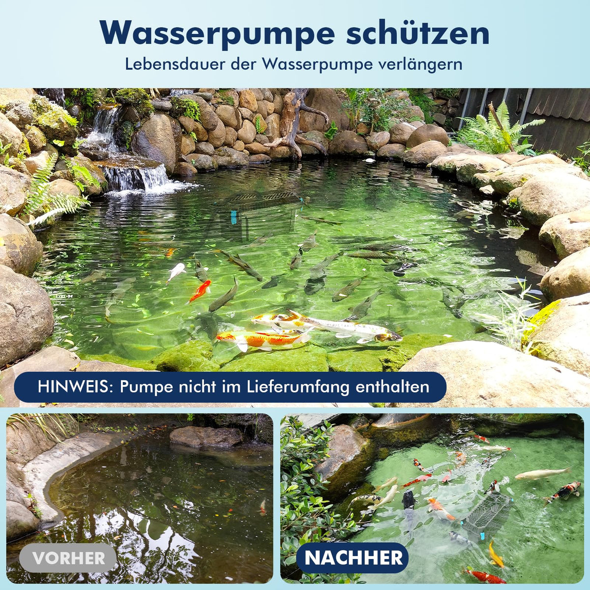 POPOSOAP Teichfilter Box für außen Mittlerer Keine Pumpe