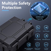 2200 mAh Batterie-Backup für 10 W/12 W/20 W Solar-Springbrunnenpumpe 