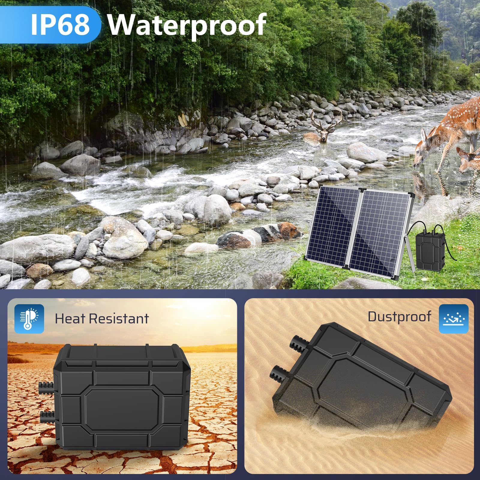 5200-mAh-Akku als Notstromversorgung für 55-W-/70-W-/75-W-Solarbrunnenpumpe 