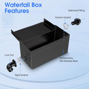 70 W 580 GPH Solarwasserpumpe mit Teich-Wasserfall-Box 