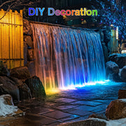 Unterwasser-Teichlichter – RGB- und feste Farbmodi, IP68 wasserdicht, verstellbare Köpfe (4 Scheinwerfer) 