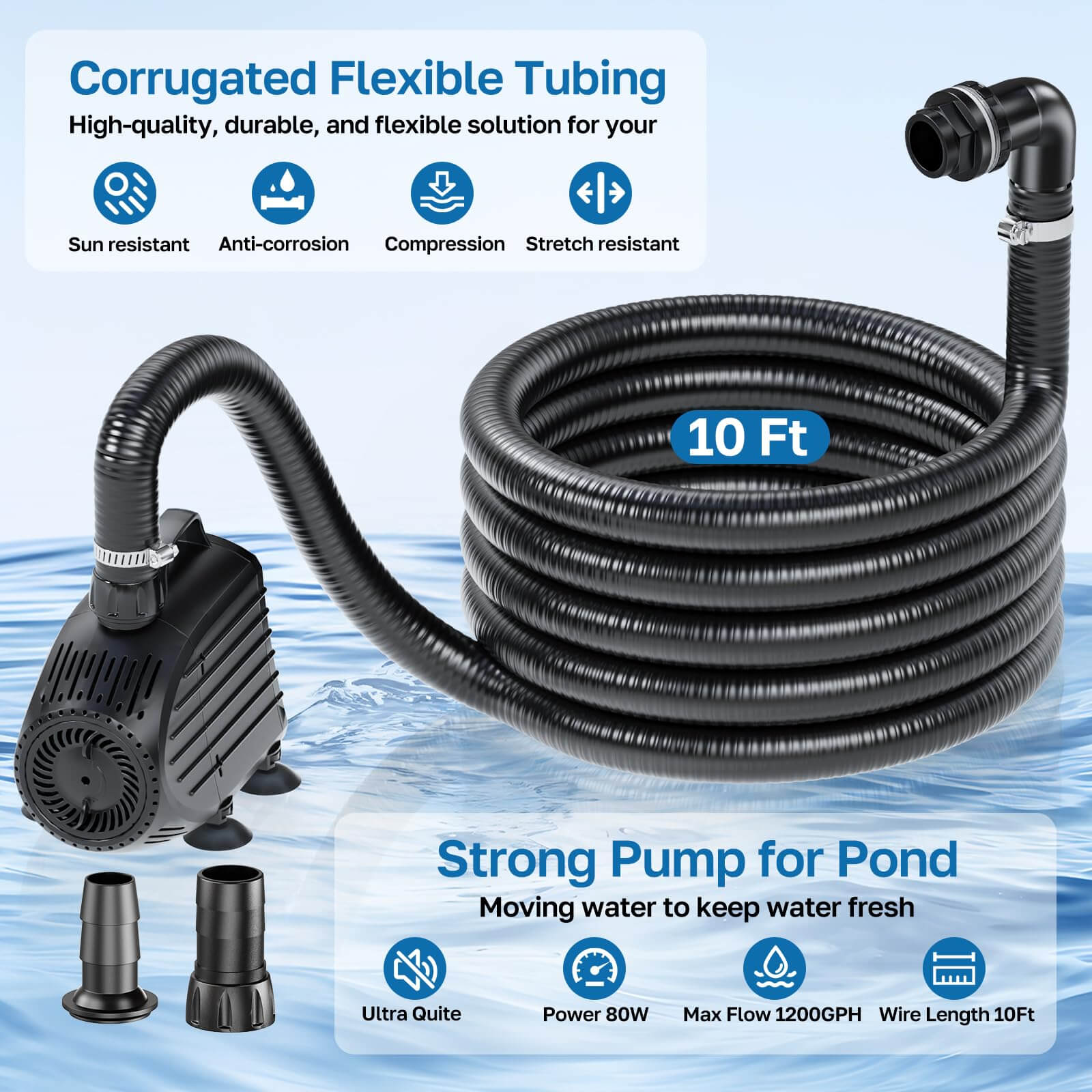 1200 gph water pump,backyard waterfalls kits,home waterfall kits
