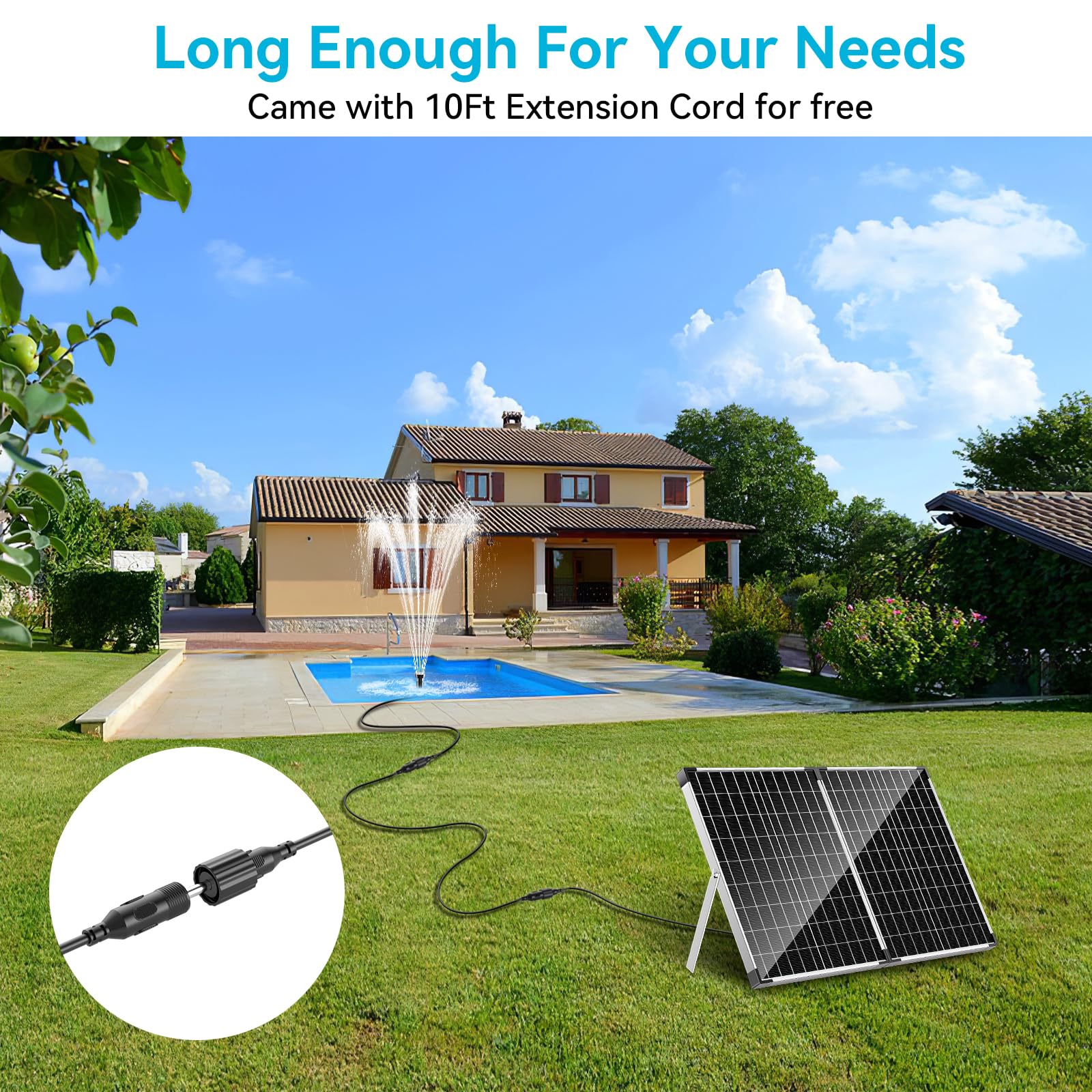 50W 360GPH Solar-Wasserbrunnenpumpe 