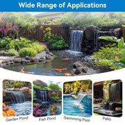 40 W 660 GPH Wasserpumpe mit Teich-Wasserfall-Box (LED-Licht) 
