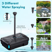 55 W Solar-Teichfilter- und Springbrunnen-Set – 580 GPH (390) 