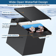 AC 80 W 1200 GPH 12,7 x 13,5 Zoll Metall-Wasserfall-Kit 