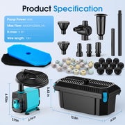 40 W AC-Teichfilter- und Springbrunnen-Set – 660 GPH 