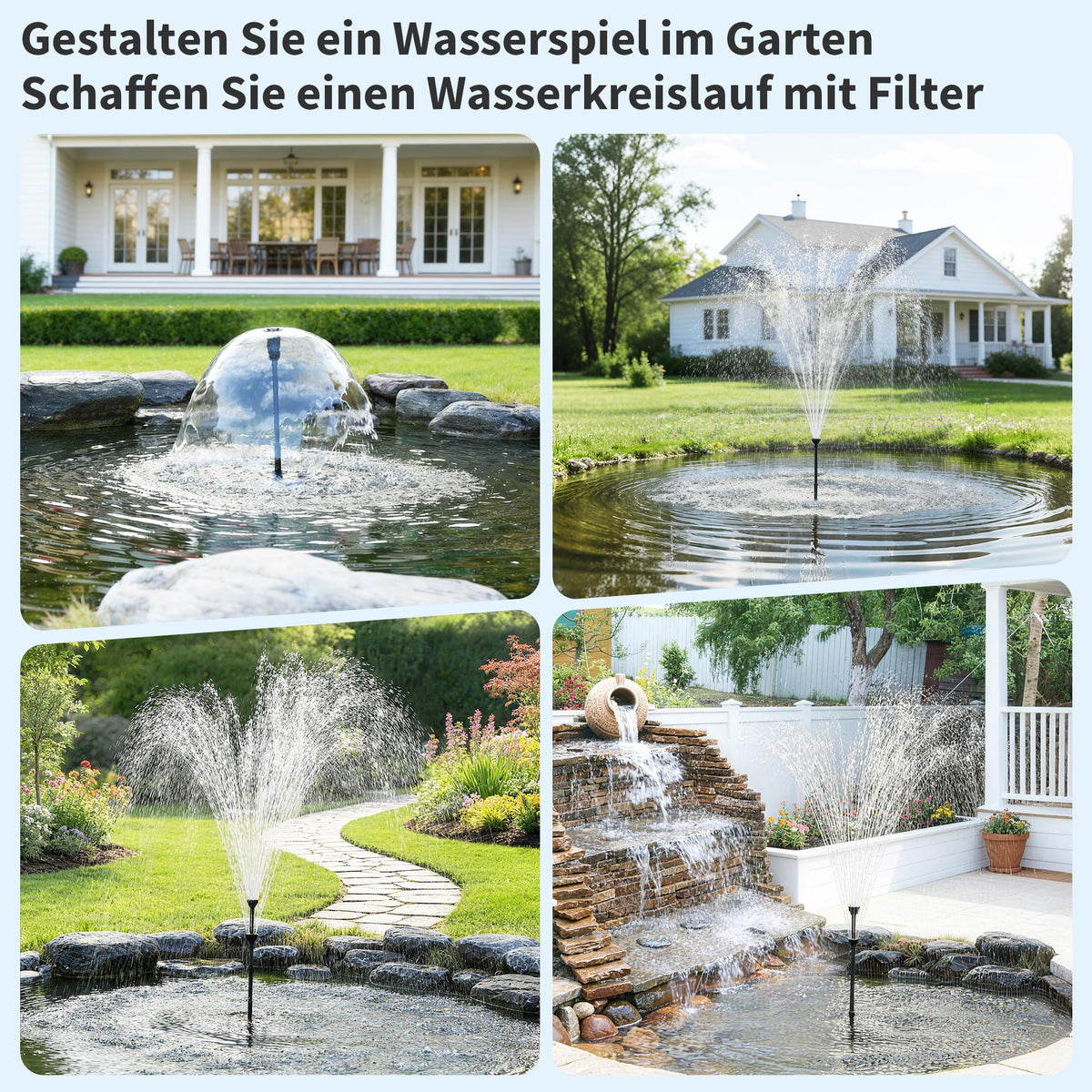 Teichfilter 4500 l/h mit 12W UV-Klärer für Außenteiche