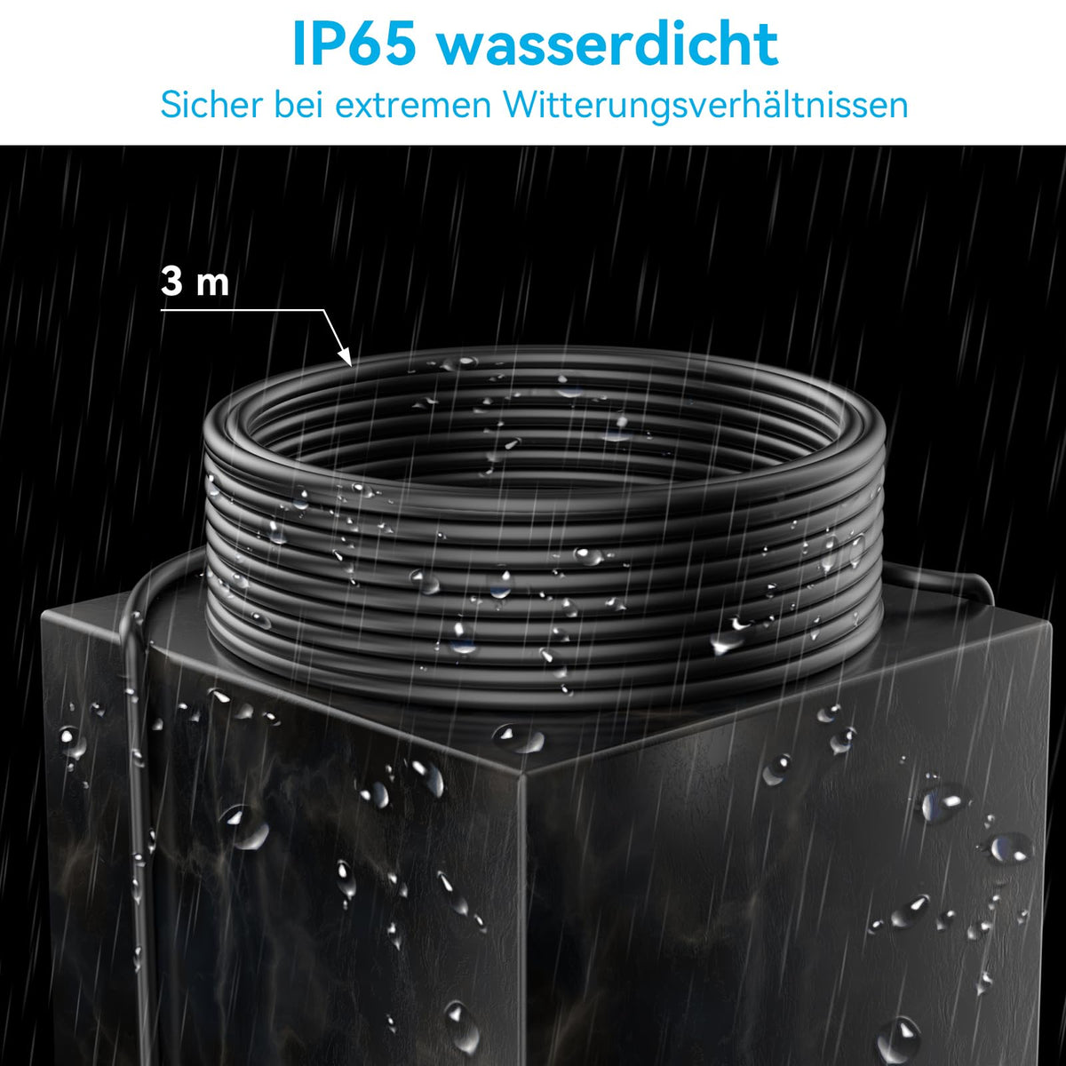 POPOSOAP 3m Verlängerungskabel für Solar Springbrunnen