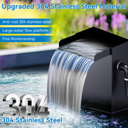 40 W 660 GPH Wasserpumpe mit Teich-Wasserfall-Box (LED-Licht) 