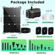 45W 450GPH Solar-Springbrunnenpumpe 