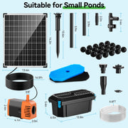 30-W-Solar-Teichfilter- und Springbrunnen-Set – 430 GPH 