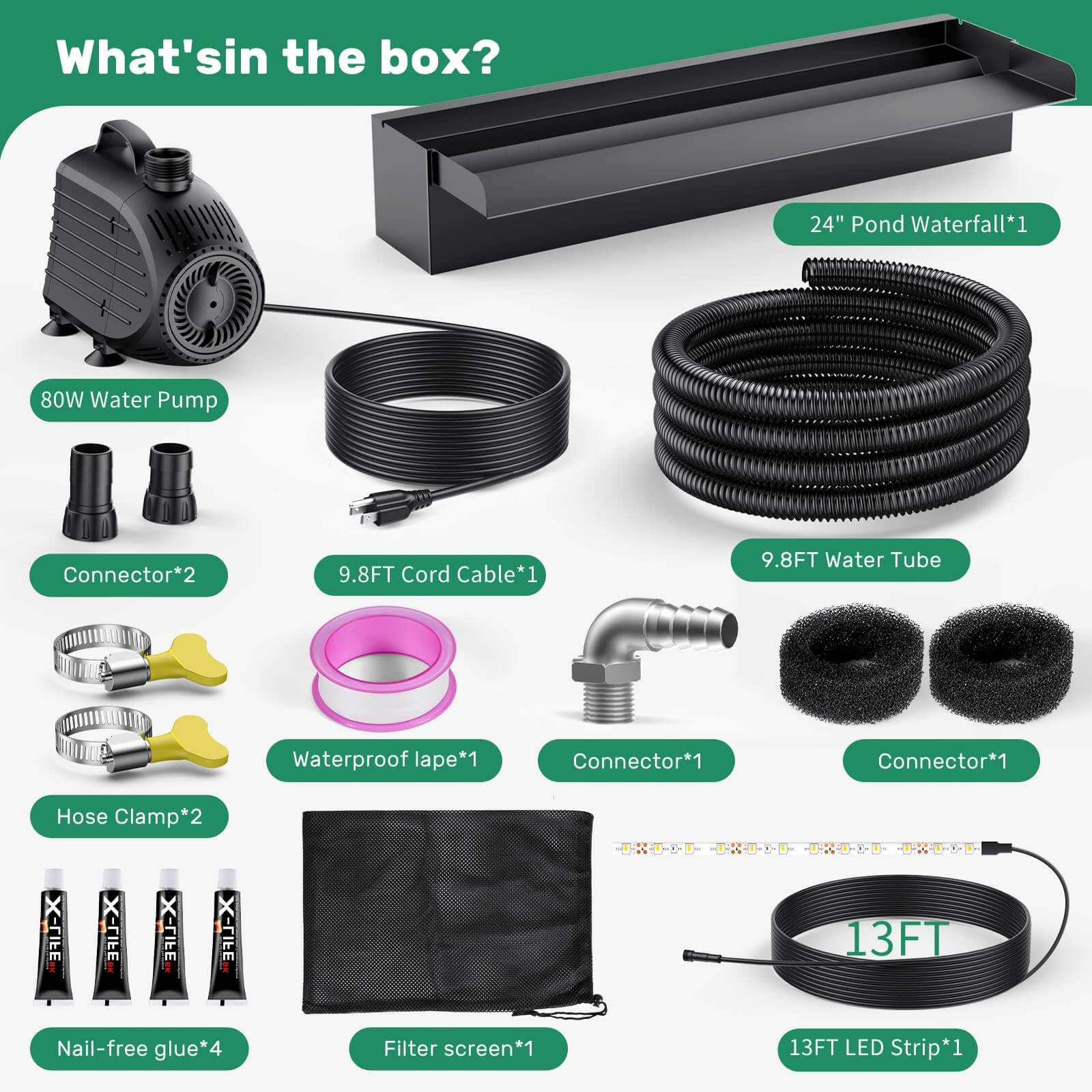 outdoor waterfall kits,1200 gph waterfall pump,garden waterfall kit