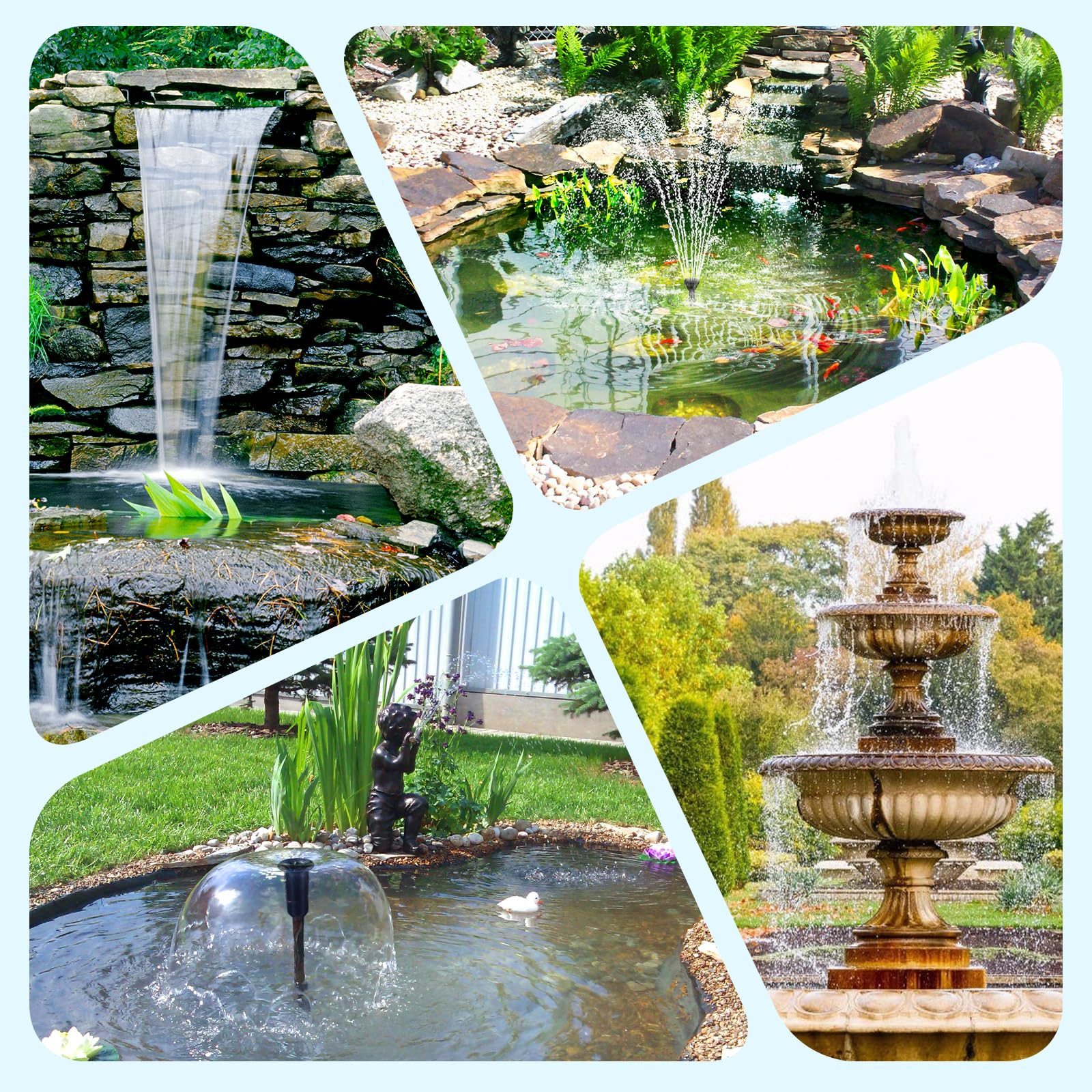 P37039 70W 680GPH Solar-Teichfilterbrunnen 