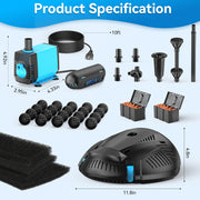 40 W AC-Teichfilter- und Springbrunnen-Set – 660 GPH (300)