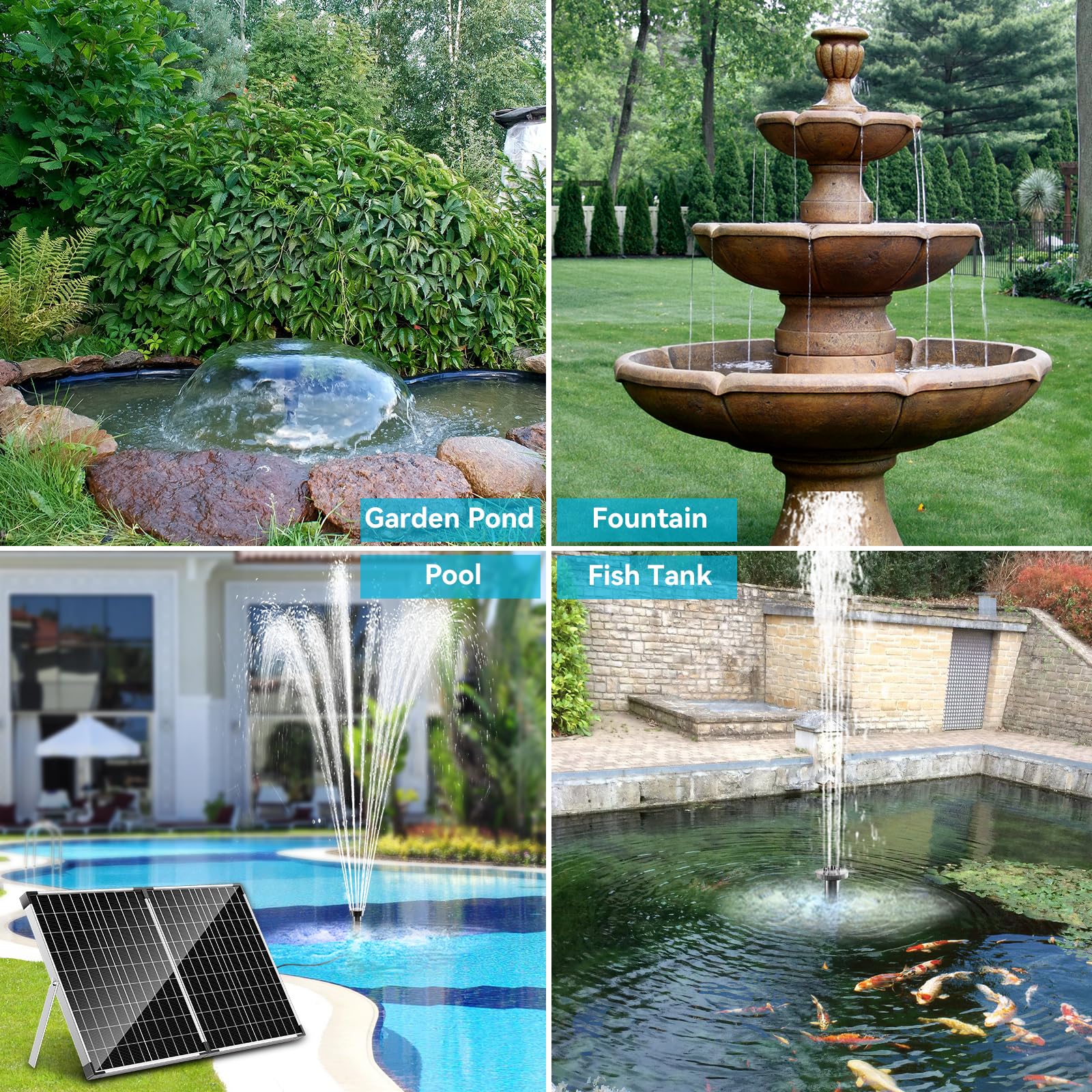 50W 360GPH Solar-Wasserbrunnenpumpe 