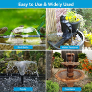 8-W-Solar-Springbrunnenpumpe und Teichfilter mit 3000-mAh-Batterie-Backup 