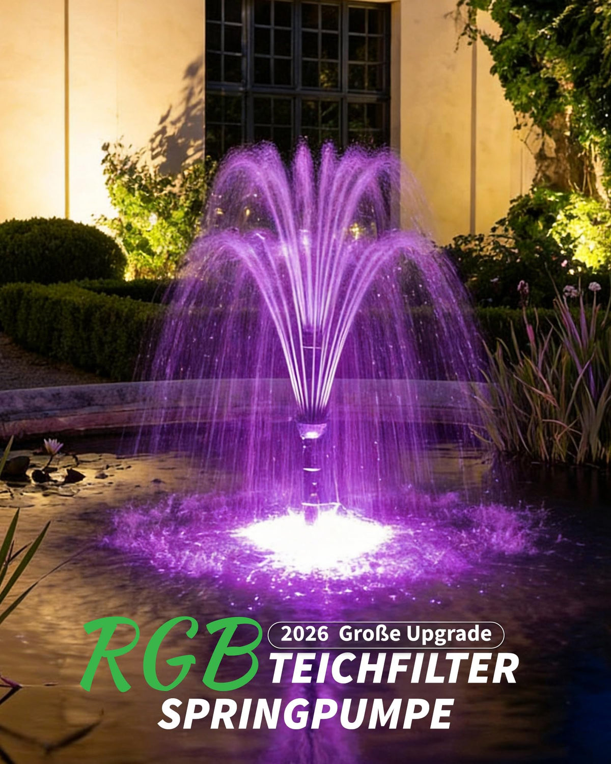 Teichfilter 2500 l/h mit UV-Klärer für Außenteiche bis 6000 Liter