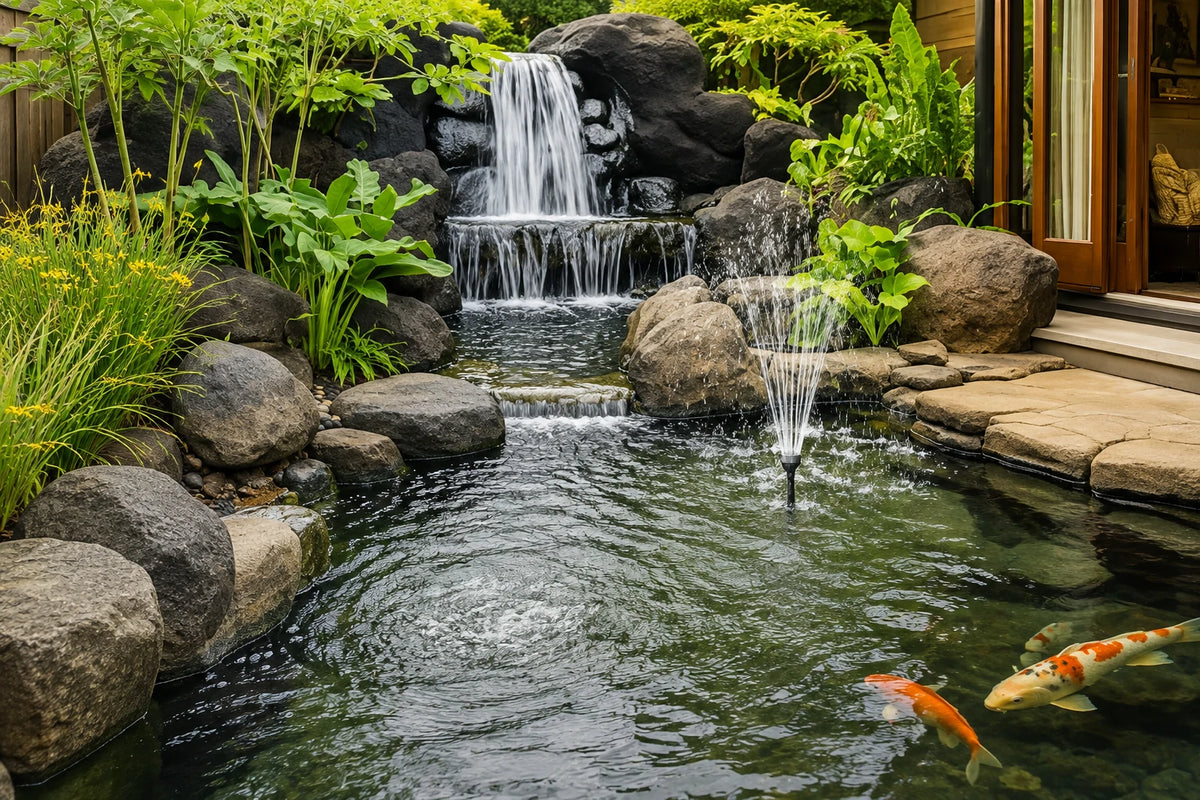 schwimmende Springbrunnenleuchten kurzer Sprühkopf