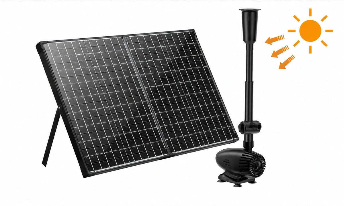 solar powered fountain pumps under sunlight