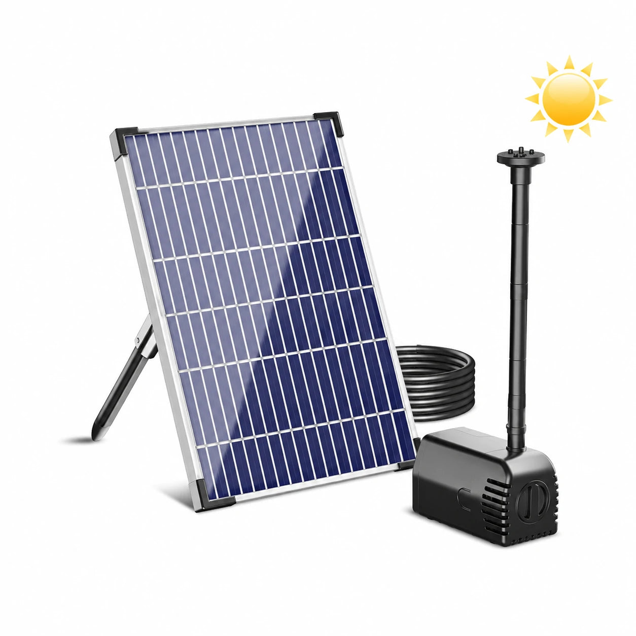 solar water pump for small fountain works