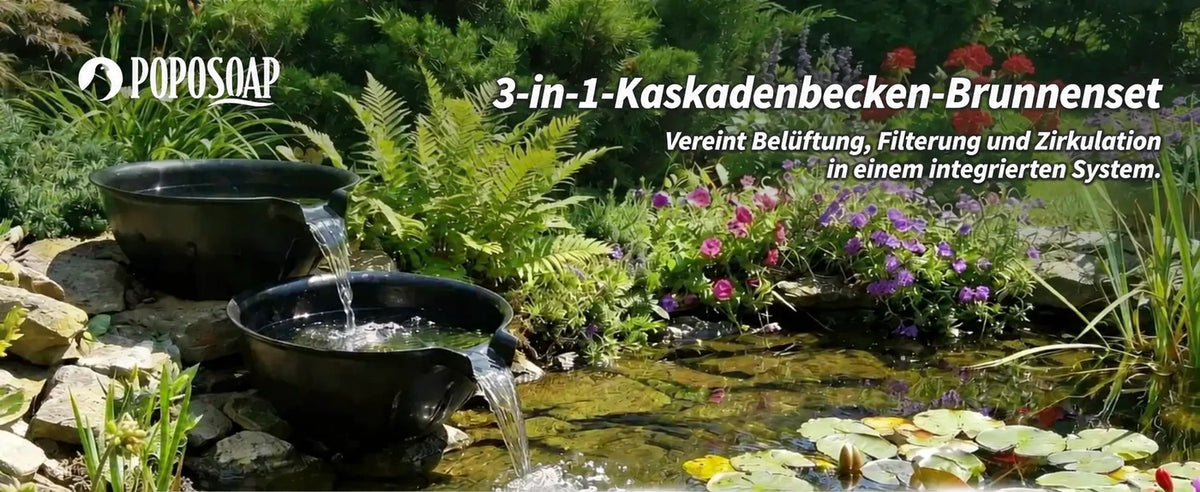 Filter, Zirkulation und Brunnen in einem Solar-Kit