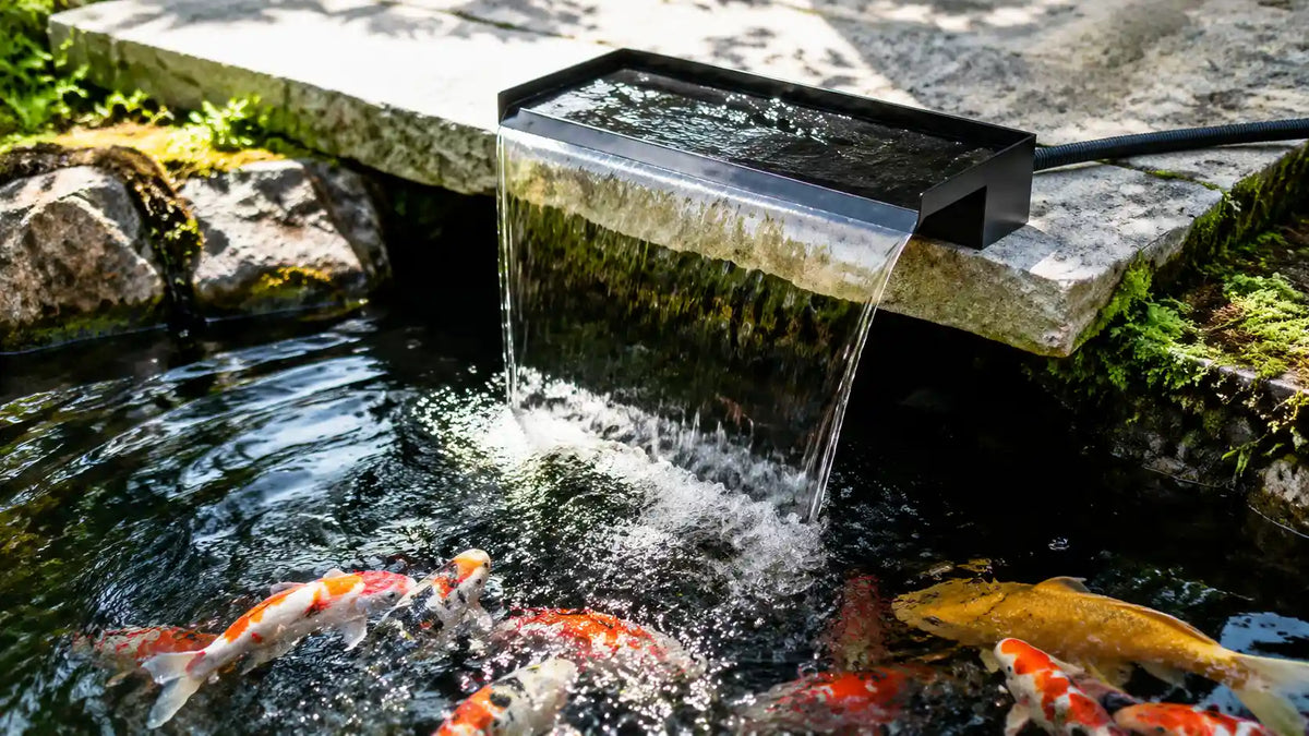 Eine alternative Installationsmethode für Wasserfall-Teichpumpen